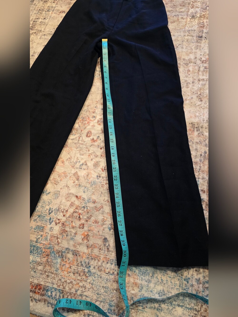 Lauren Ralph Lauren Wide Leg Wool Blend Dress Pants Trousers Navy Size 4 - Picture 5 of 9
